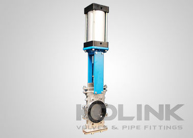 Thông qua ống dẫn slurry dao van cổng với nắp dưới cùng &amp; cổng xả