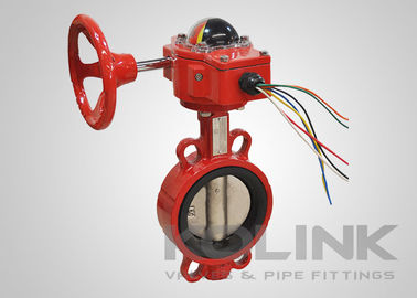 Bảo vệ cháy Resilient ngồi van bướm với Tamper Switch