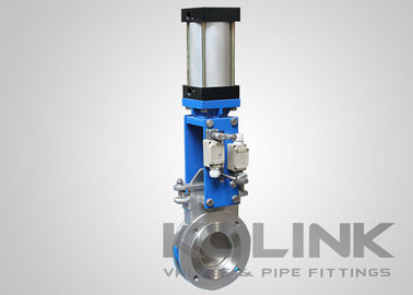 Pneumatic Knife Gate Valve với Positioner, Solenoid Valve &amp; Limit Switch