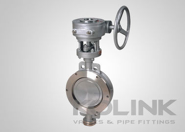 Ventil bướm tập trung U-section Flanged kích thước lớn cao su lót