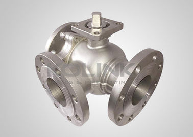 Thép đúc 3 đường van quả bóng Stainless Steel L-cổng T-cổng chống tĩnh