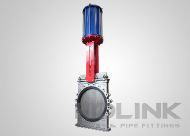 Thông qua ống dẫn slurry dao van cổng với nắp dưới cùng &amp; cổng xả