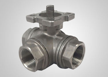 Thép đúc 3 đường van quả bóng Stainless Steel L-cổng T-cổng chống tĩnh