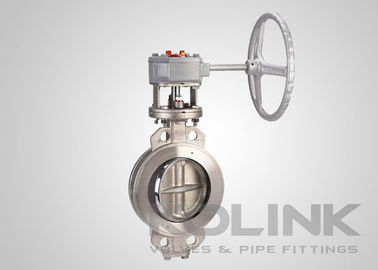 Ventil bướm tập trung U-section Flanged kích thước lớn cao su lót